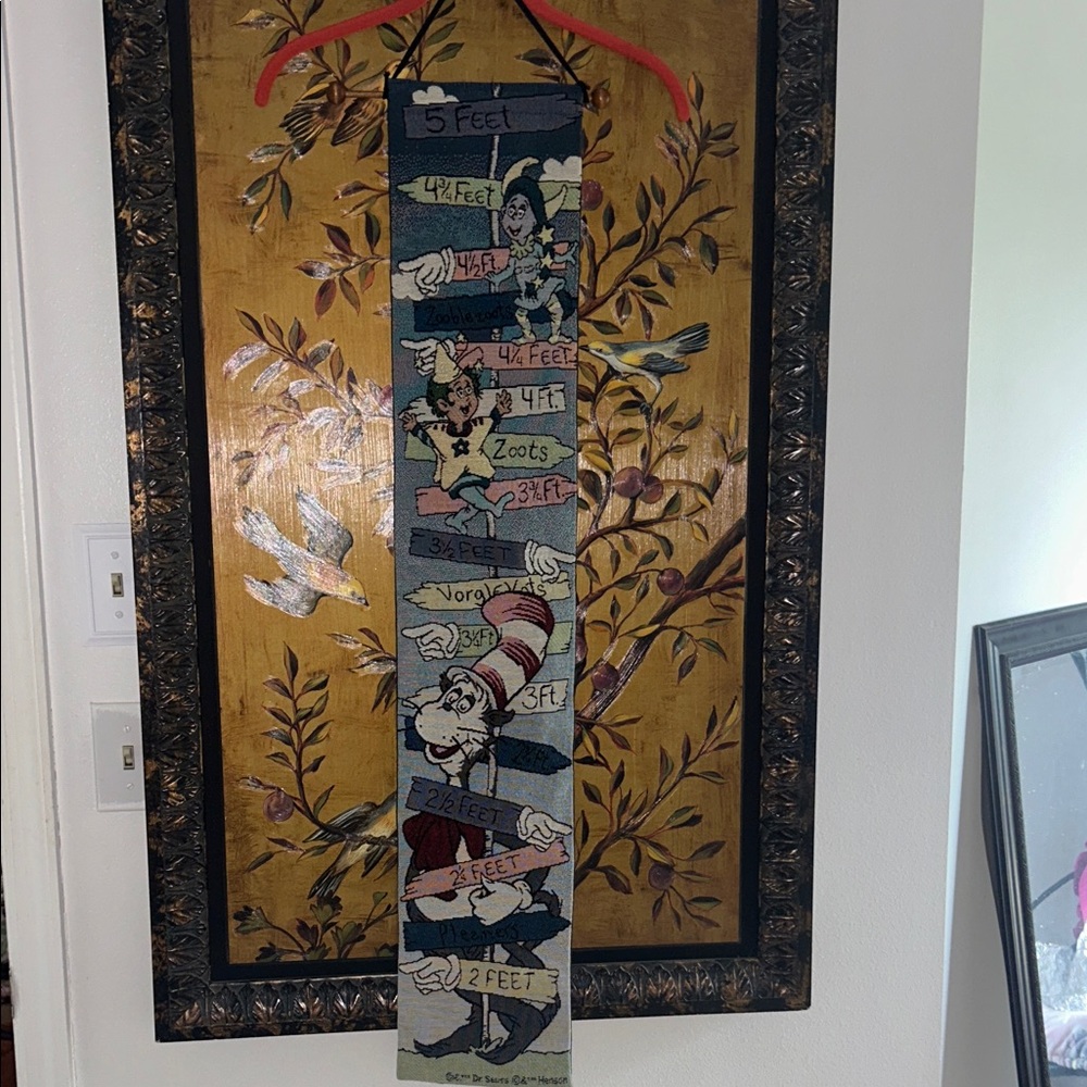 Wubbulous World of Dr. Seuss Growth Chart Dr. Seuss Nursery Wall Hanging